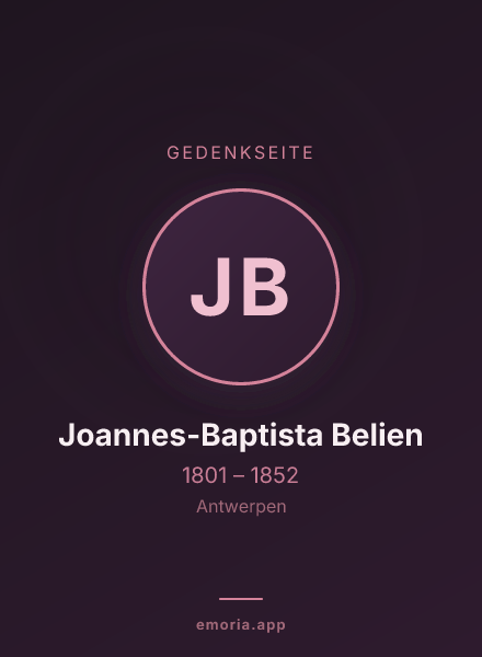 Gedenkportrait von Joannes-Baptista Belien