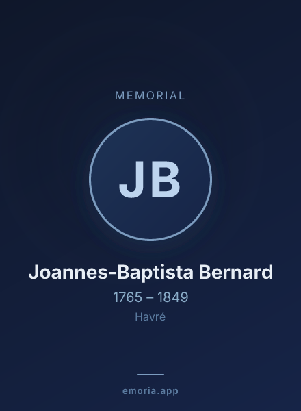 Memorial portrait of Joannes-Baptista Bernard
