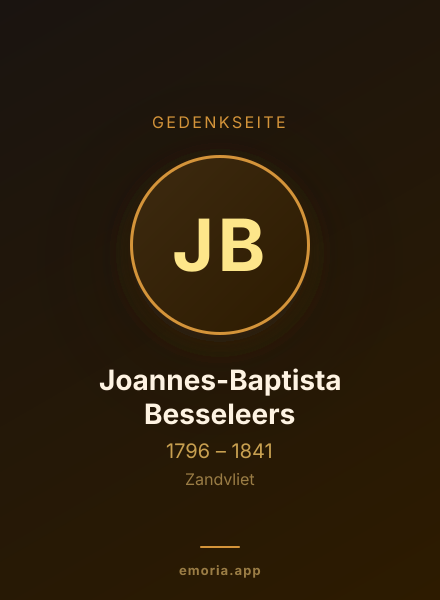 Gedenkportrait von Joannes-Baptista Besseleers