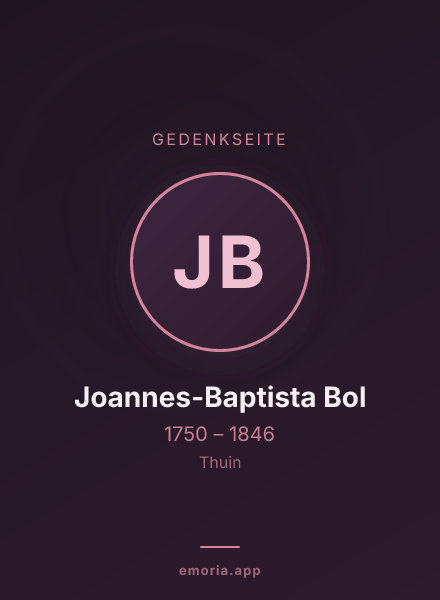 Gedenkportrait von Joannes-Baptista Bol
