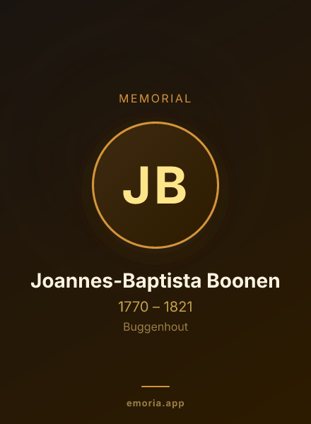 Memorial portrait of Joannes-Baptista Boonen