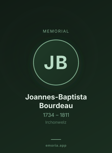 Memorial portrait of Joannes-Baptista Bourdeau