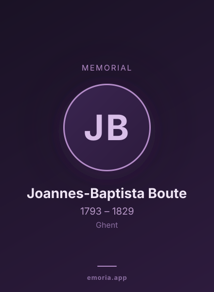 Memorial portrait of Joannes-Baptista Boute