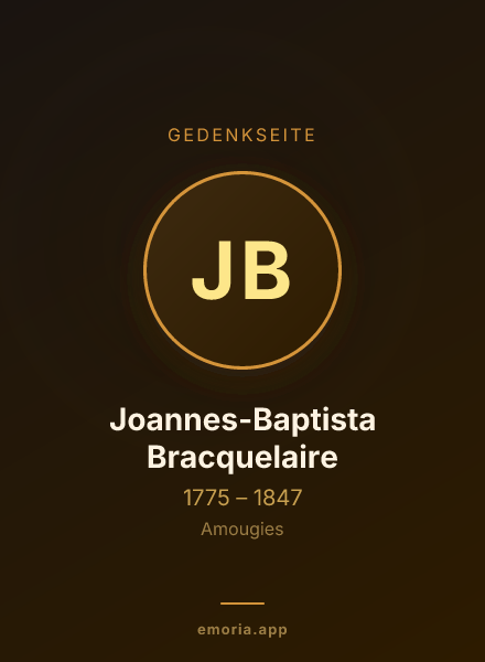 Gedenkportrait von Joannes-Baptista Bracquelaire