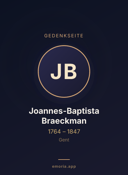 Gedenkportrait von Joannes-Baptista Braeckman