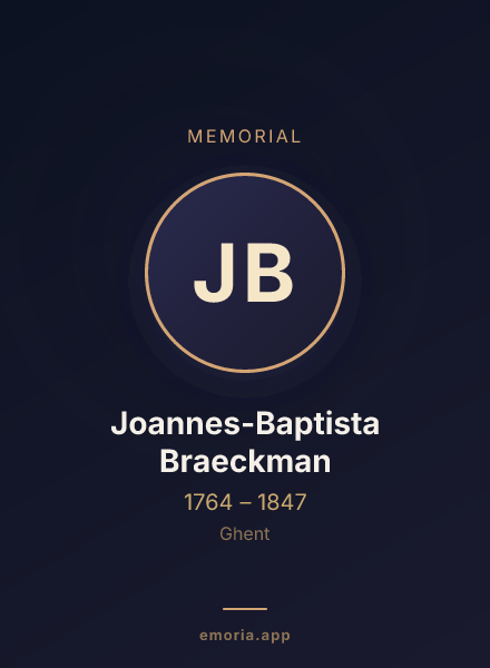 Memorial portrait of Joannes-Baptista Braeckman