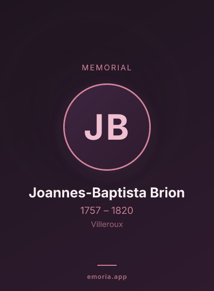 Memorial portrait of Joannes-Baptista Brion