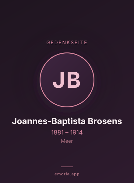 Gedenkportrait von Joannes-Baptista Brosens