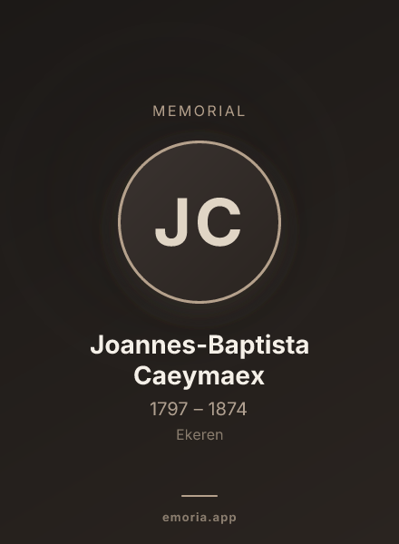 Memorial portrait of Joannes-Baptista Caeymaex