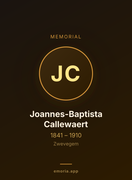 Memorial portrait of Joannes-Baptista Callewaert