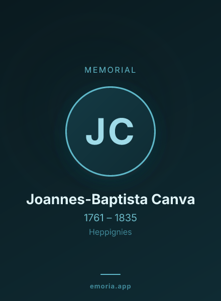 Memorial portrait of Joannes-Baptista Canva