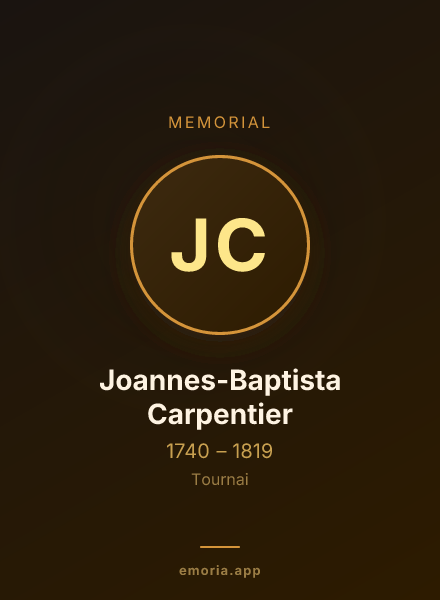 Memorial portrait of Joannes-Baptista Carpentier