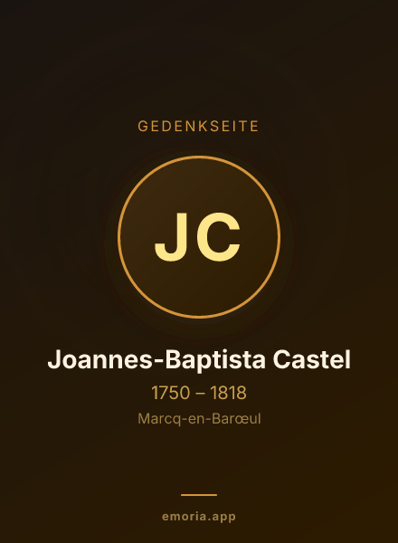 Gedenkportrait von Joannes-Baptista Castel