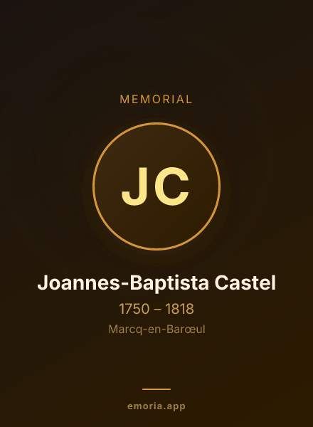 Memorial portrait of Joannes-Baptista Castel
