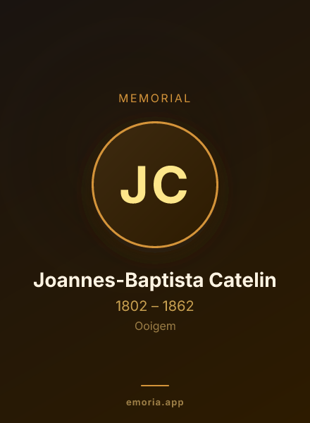 Memorial portrait of Joannes-Baptista Catelin