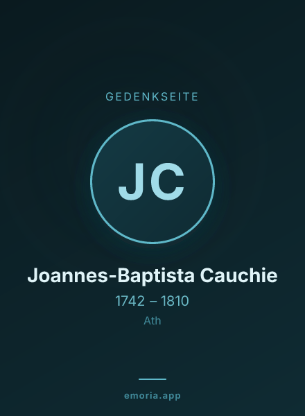 Gedenkportrait von Joannes-Baptista Cauchie