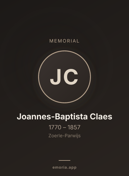 Memorial portrait of Joannes-Baptista Claes