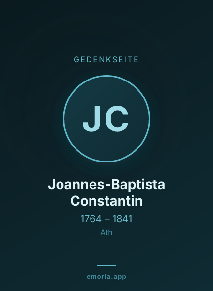 Gedenkportrait von Joannes-Baptista Constantin