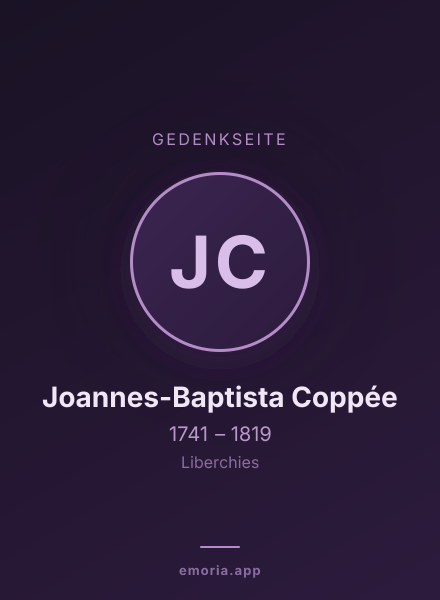 Gedenkportrait von Joannes-Baptista Coppée