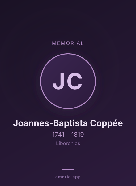 Memorial portrait of Joannes-Baptista Coppée