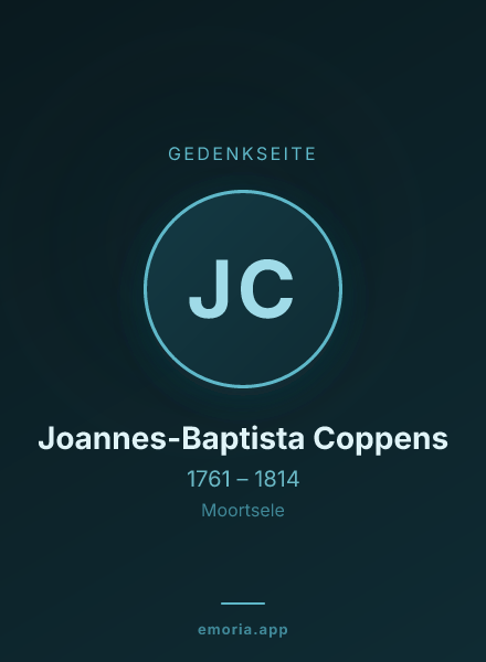 Gedenkportrait von Joannes-Baptista Coppens