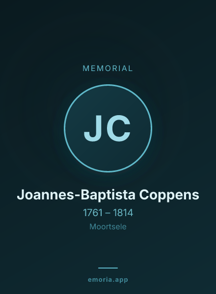 Memorial portrait of Joannes-Baptista Coppens