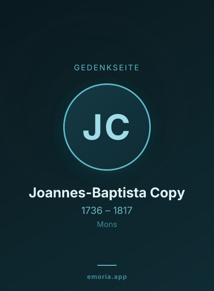 Gedenkportrait von Joannes-Baptista Copy