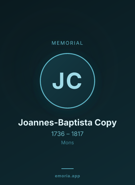 Memorial portrait of Joannes-Baptista Copy