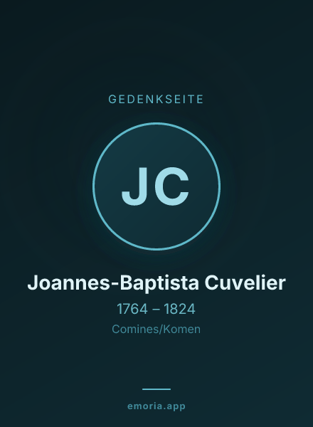 Gedenkportrait von Joannes-Baptista Cuvelier