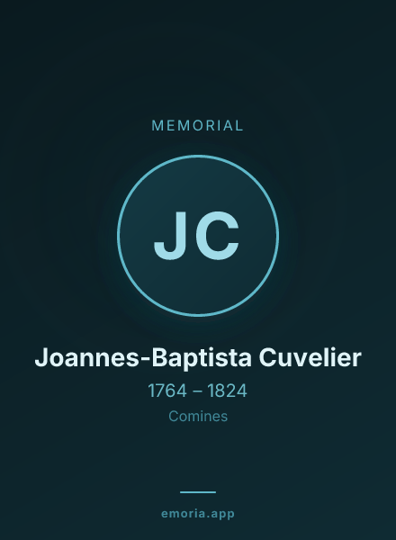 Memorial portrait of Joannes-Baptista Cuvelier