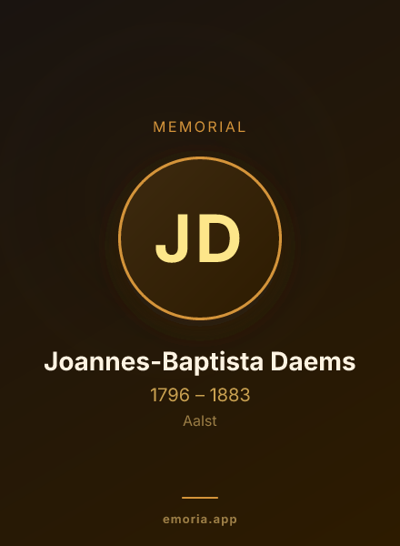 Memorial portrait of Joannes-Baptista Daems