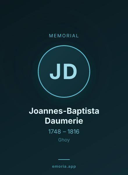 Memorial portrait of Joannes-Baptista Daumerie