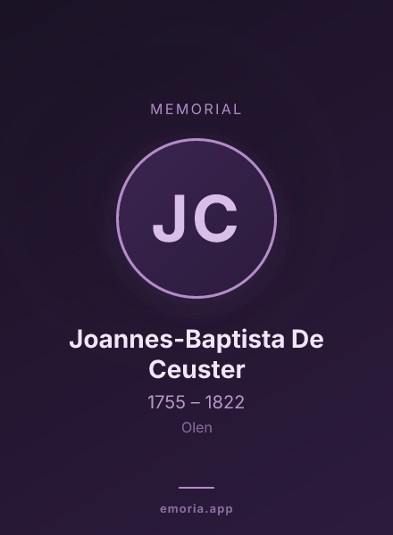 Memorial portrait of Joannes-Baptista De Ceuster