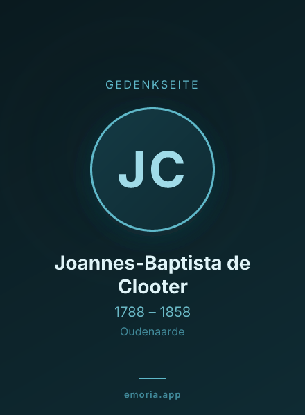 Gedenkportrait von Joannes-Baptista de Clooter