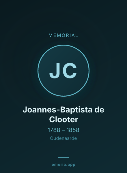 Memorial portrait of Joannes-Baptista de Clooter