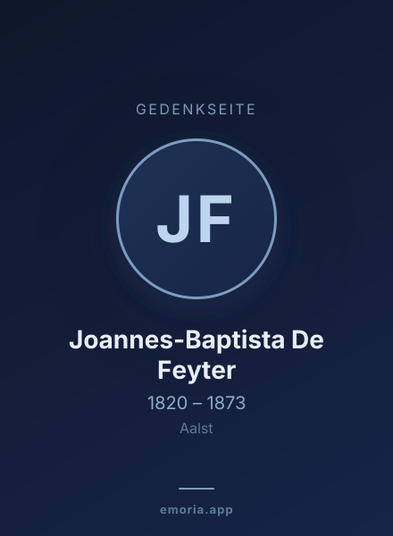 Gedenkportrait von Joannes-Baptista De Feyter