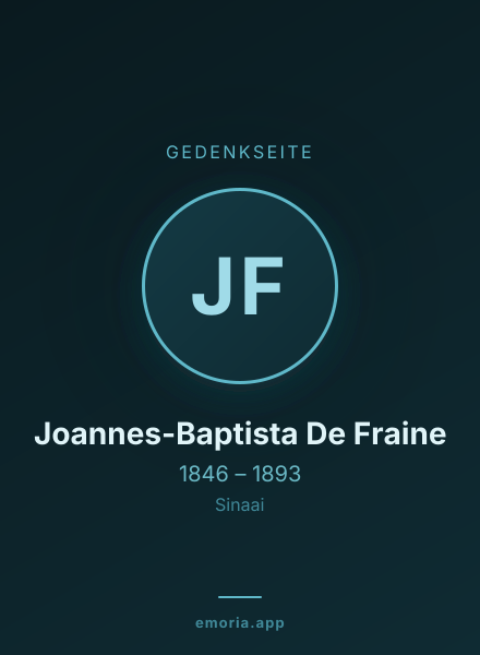 Gedenkportrait von Joannes-Baptista De Fraine