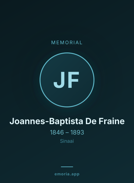 Memorial portrait of Joannes-Baptista De Fraine