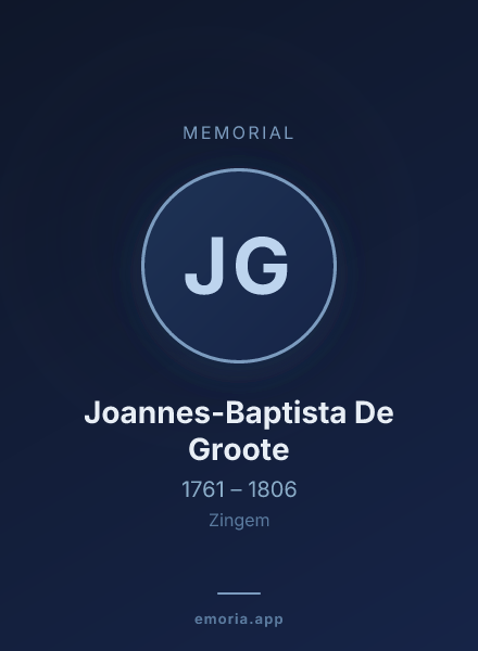 Memorial portrait of Joannes-Baptista De Groote