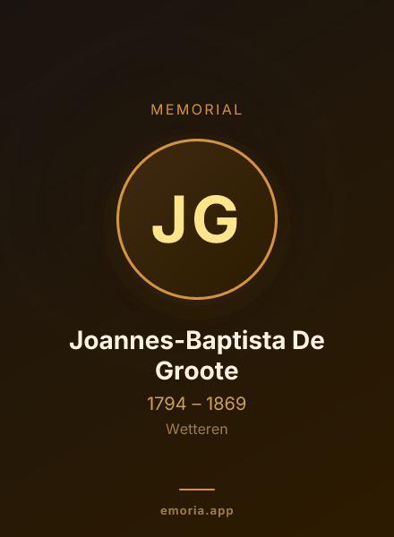 Memorial portrait of Joannes-Baptista De Groote