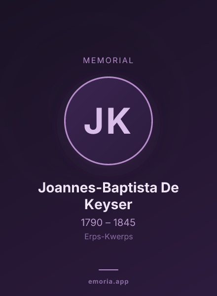 Memorial portrait of Joannes-Baptista De Keyser