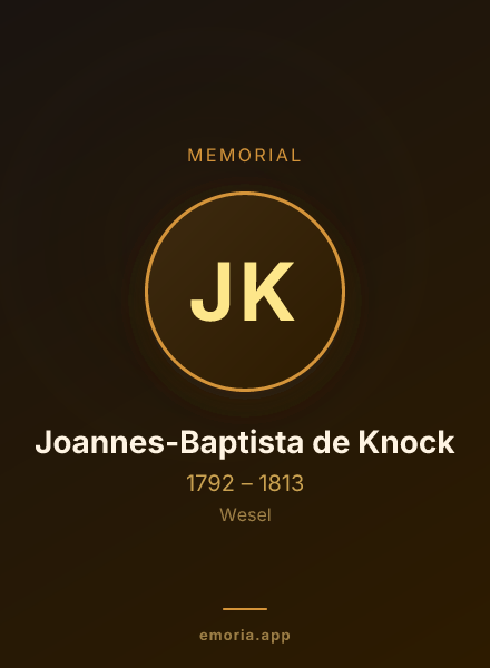 Memorial portrait of Joannes-Baptista de Knock