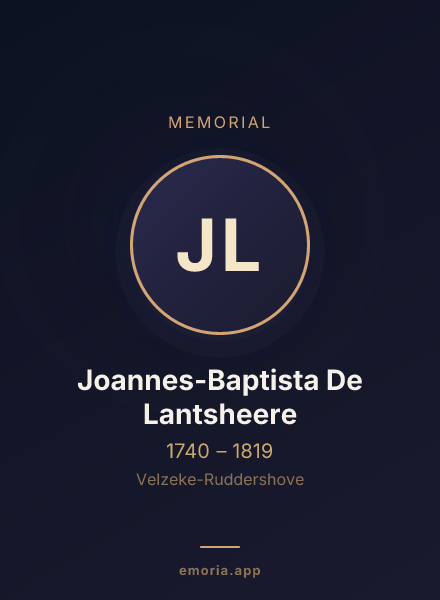 Memorial portrait of Joannes-Baptista De Lantsheere