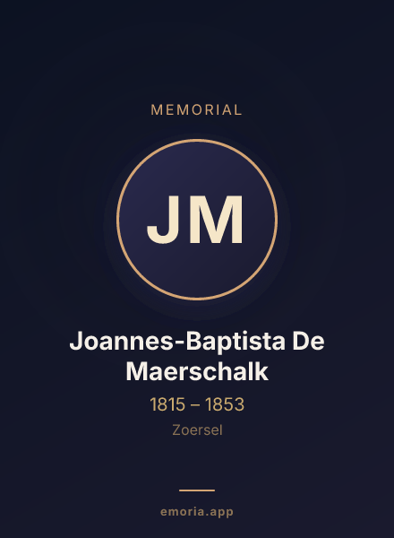 Memorial portrait of Joannes-Baptista De Maerschalk