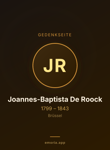 Gedenkportrait von Joannes-Baptista De Roock