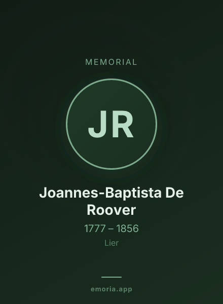 Memorial portrait of Joannes-Baptista De Roover