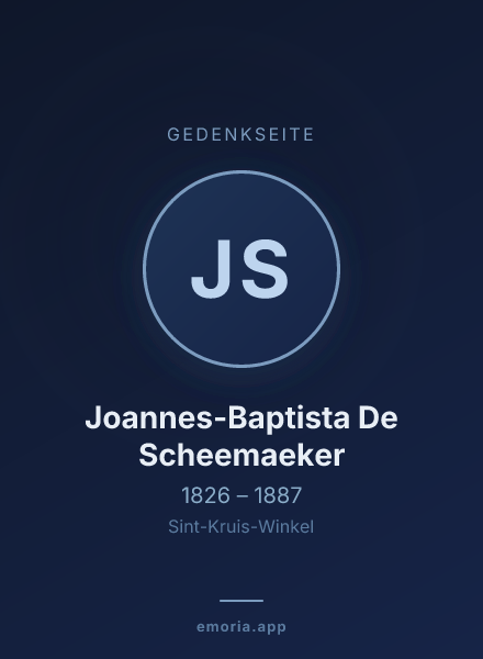 Gedenkportrait von Joannes-Baptista De Scheemaeker