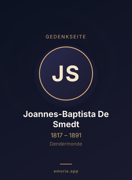 Gedenkportrait von Joannes-Baptista De Smedt