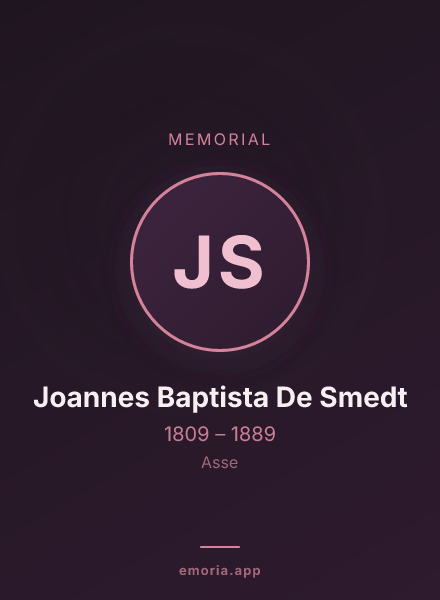 Memorial portrait of Joannes Baptista De Smedt