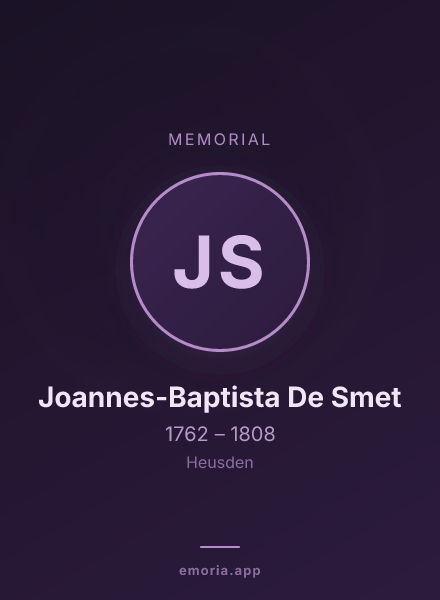 Memorial portrait of Joannes-Baptista De Smet